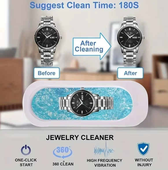 Professioneller Ultraschallreiniger (45 kHz) für Schmuck & Brillen