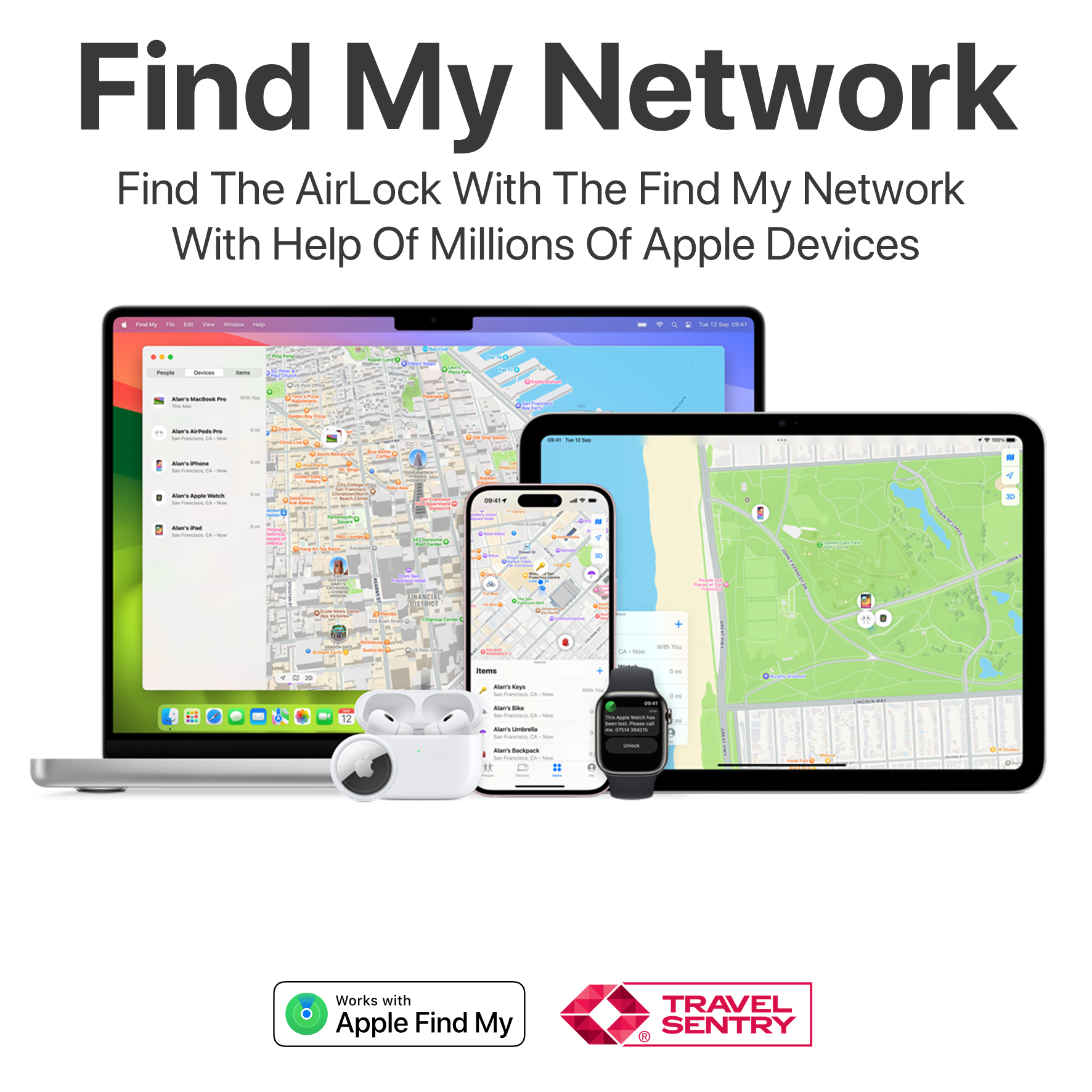 AirLock - Intelligentes, verlustsicheres TSA-Reiseschloss